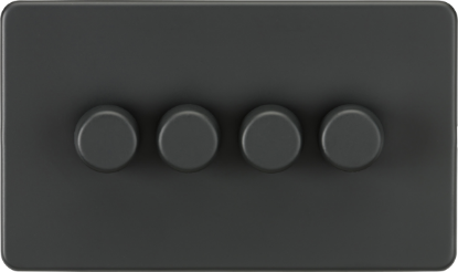 Picture of Screwless 4G 2-way 10-200W (5-150W LED) trailing edge dimmer - Anthracite