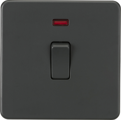 Picture of Screwless 20A 1G DP Switch with Neon - Anthracite