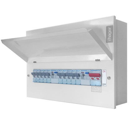 Picture of 10 Way 100A Type A RCD Consumer Unit with 8 x MCBs
