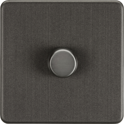 Picture of Screwless 1G 2-way 10-200W (5-150W LED) trailing edge dimmer - Smoked Bronze