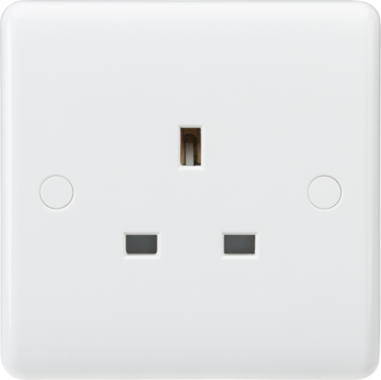 Picture of Curved Edge 13A 1G Unswitched Socket